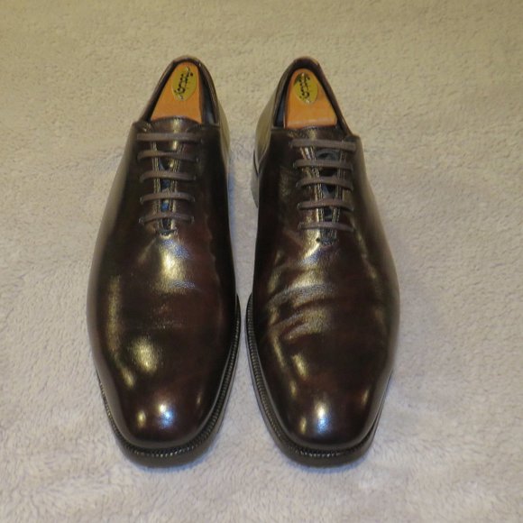 Tom Ford Brown Antiqued Whole Cut One Piece Oxfords 11TT main image 8